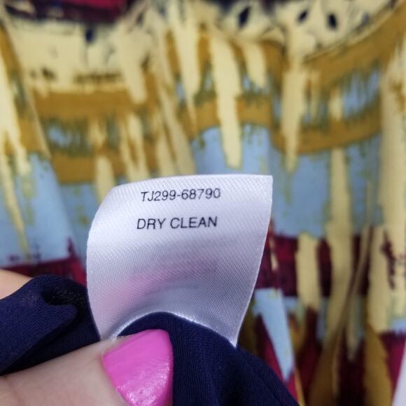 Pendleton Abstract Sheath Dress 10 Cotton Cap Sleeves Scoop Neck Southwestern - Picture 11 of 11